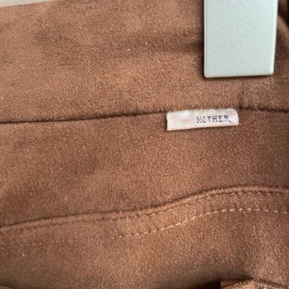 Mother The Looker Texas Rein Faux Suede Pants in Brown Size 27 - Picture 5 of 10